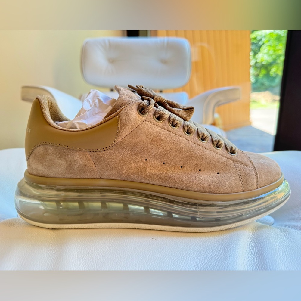 Men’s Alexander McQueen Oversized Sneaker in Stone/Beige / Worn Once